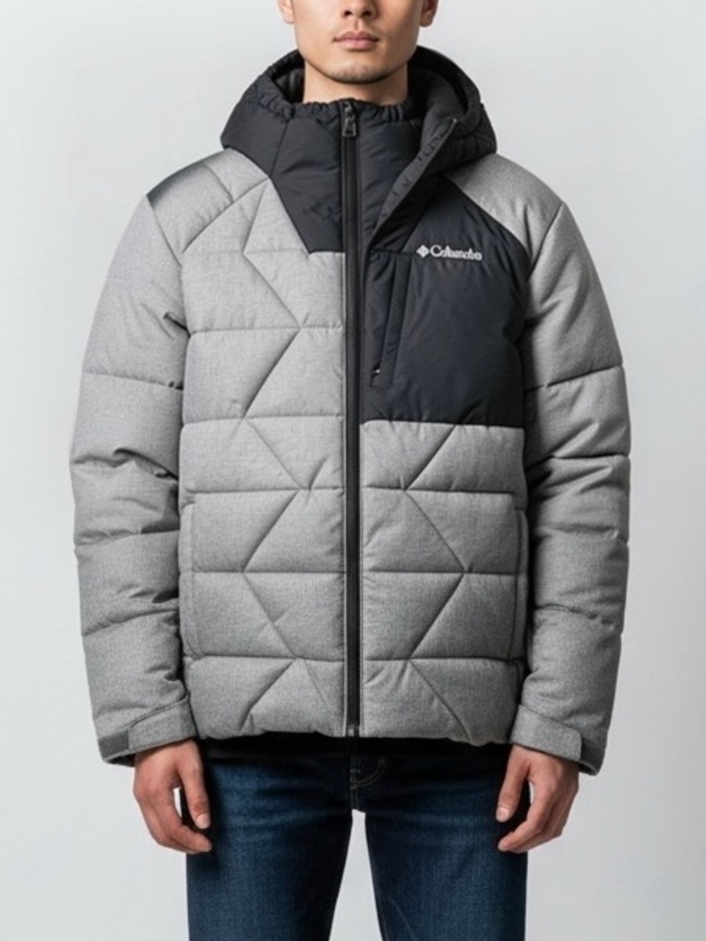 Columbia Kid’s Gray/Black Hooded Insulated Jacket